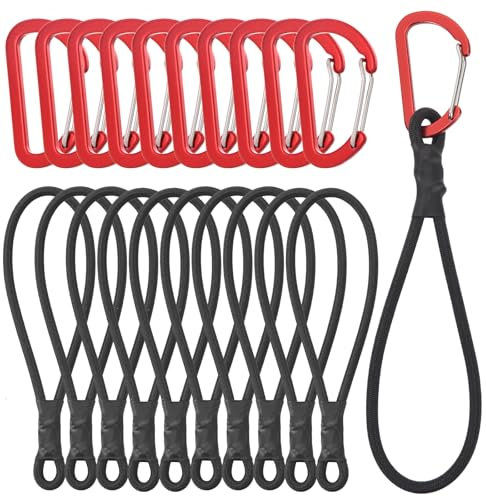 GGXZHT 10 pièces Tendeur Elastique de Tension avec Les mousquetons - écarteur avec œillets - Polyvalent Crochets D'extenseur pour bâche de Tente - (20cm)