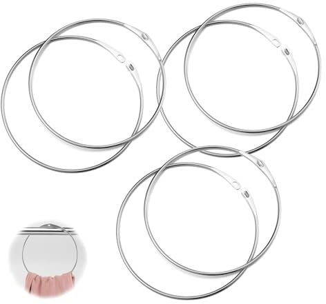 KLEHOPE Gürtel Aufbewahrung, 6 Stück Gürtelhalter Kleiderschrank, Rund Gürtelhalter, Silber Gürtel Organizer, Gürtelhalter Hängeorganizer, für Gürtel, Schals, Krawatten