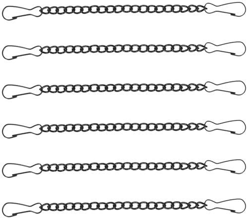 Homoyoyo 6pezzi Catene in Metallo Nere Per Appendere Finestre in Vetro Resistenti Per Cartelli Su Porte e Indicatori Di Sicurezza Catene Per Uso Interno Ed Esterno