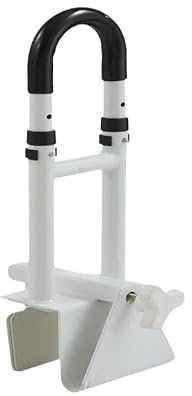 Badewannen Einstiegshilfe für Senioren, Verstellbar Badewanneneinstiegshilfe, Haltegriff Bad für Badewanneneinstiegshilfe mit Gummipolster, Bis 136 KG Belastbare Befestigung Ohne Bohren