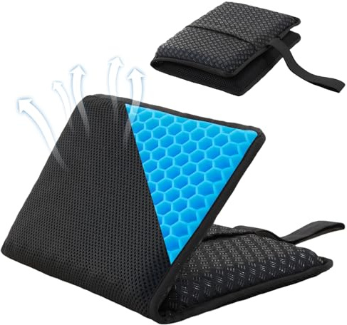 Warmiehomy Gel Seat Cushion for Sitting, Portable Travel Gel Seat Cushions, Breathable Honeycomb Cushion Egg Chair Cushion, Sciatica Pain Relief for Office Chair Car Seat Wheel Chair, Foldable