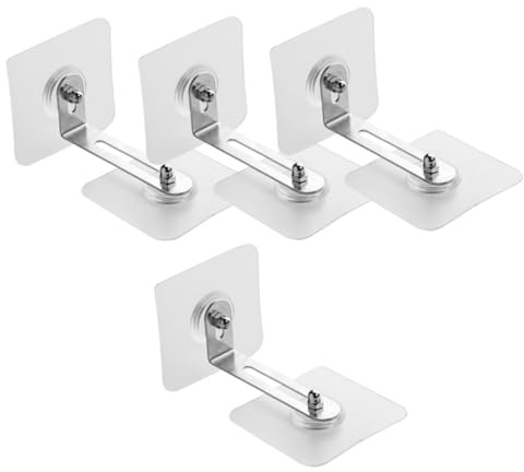 BUGUUYO 4piezas Dispositivo Anticaída Anclajes De Seguridad Para Muebles Sin Perforaciones Anclajes Antivuelco Para Estanterías y Armarios Tv