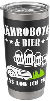 Robotic lawnmower beer, lawn robot, mower, lawn whisperer, garden Stainless Steel Insulated Tumbler