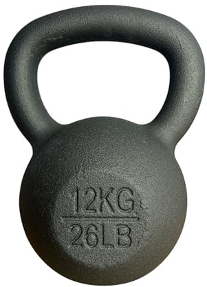 Chase Fitness Cast Iron Kettlebell for Strength and Cardio Home Gym Training 4kg - 40kg (12KG)