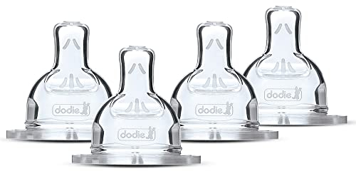 Dodie Flacher Sauger, Anti-Kolik, Sensation, Durchflussmenge 2 – mittel, 4 Stück