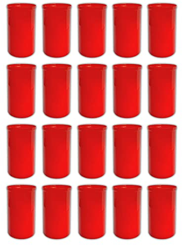 Quemador de luz para tumba, color rojo sin tapa, velas de cementerio, vela conmemorativa, decoración para tumba (20)