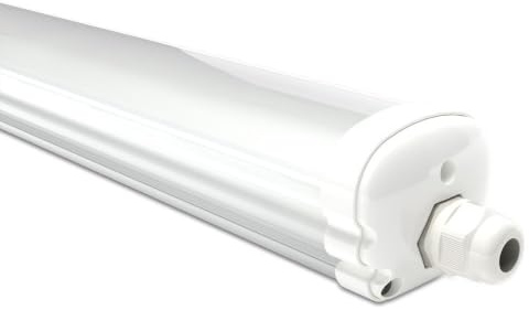 HOFTRONIC - LED Armatur 120 cm - 36W 4320 Lumen - 4000K Neutralvit - Länkbar - IP65 vattentät - IK07 - Lysarmatur Lysrör - Rör lampa