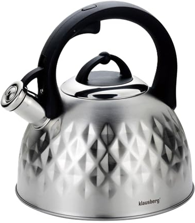 3.0L Flötenkessel Wasserkessel Teekessel Kessel KLAUSBERG DIAMOND KB-7549