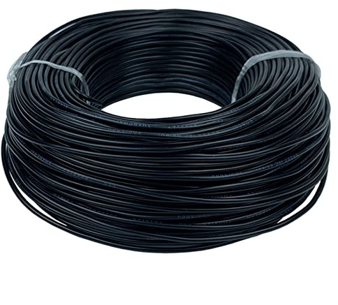 elektrisk kabel 50m Längd RV Multi-Cores Strand Cable Copper Fin Wire - 220V Elektriska Ledningar (Color : Black, Size : 19 AWG - 0.75mm2)