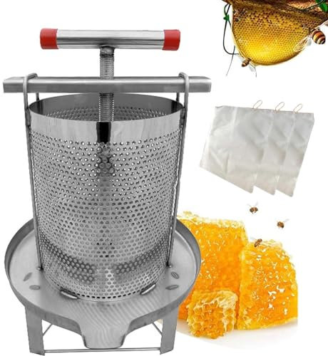 Presseur De Miel - Presse-miel En Acier Inoxydable | Pressoir À Miel Uniforme Avec 3 Filtres À Miel Presse À Miel Manuelle Domestique, Outil D'apiculture Pour Le Miel, Le Vin Et La Cire De Fruits