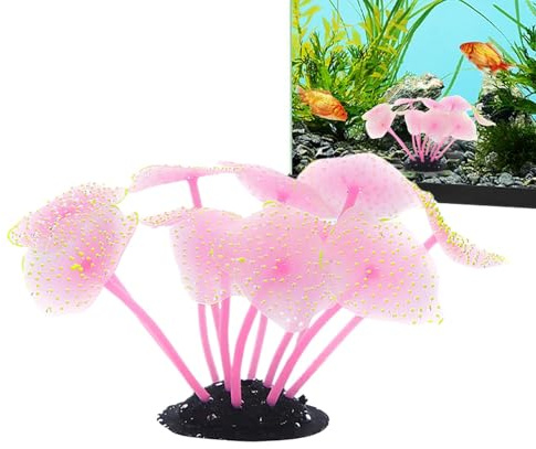 Akvariedekoration i silikon - lysande korall för akvarium, konstgjord korallprydnad | Konstgjord silikon akvarium koralldekoration, akvarium silikon korall, corai