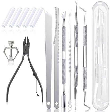 Eingewachsene Zehennägel Set,Edelstahl Pediküre Set Fußpflege,Profi Fußnagel Nagelknipser,Scharf Nagelzange,für Dicke & Eingewachsene Fußnägel