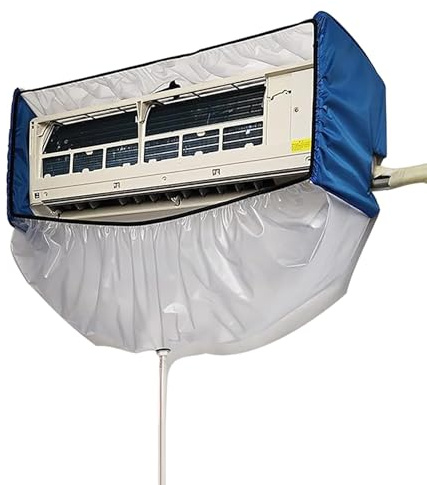 Pulitore per Aria condizionata a Parete, Cappa Lavabile, Kit di Pulizia per Mini Split AC, Coperchio per Acqua per condizionatore d'Aria sospeso 1-3P Universale (Entro 120 cm), Set Completo