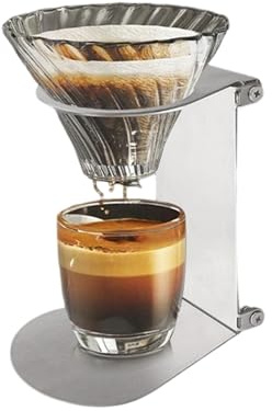 Soporte de filtro de mano, soporte de filtro plegable de acero inoxidable, soporte para filtro de café, para café, camping, viajes, preparación de cerveza fría, mostrador de bar
