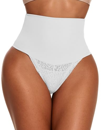 Emmoal String Gainante Ventre Plat Femme Culotte Gainant Gaine Sculptante Taille Haute Tanga Amincissante Invisible Shaper Shapewear Thong