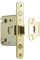 Amig - Picaporte Unificado de Entrada - 50 mm - Acero - Dorado - Con Lengüeta Reversible - Para Puertas Interiores de Baños, Cocinas y Habitaciones