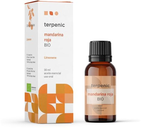 TERPENIC eterisk olja av röd mandarin (Citrus reticulata) – BIO – 30 ml – oral användning, söt, mjuk och behaglig citrusdoft