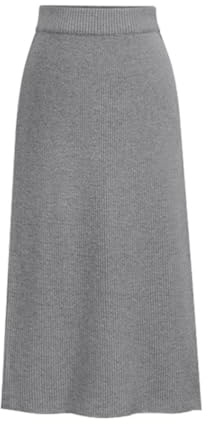 seiveini Jupe en Tricot Femme Longue Élégante Jupes en Laine Coupe Ajustée Automne Hiver