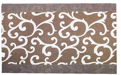 Russo Tessuti Coprifornelli Copri Piano Cottura Maxi 5 Fuochi GHIRIGORI Barocco Arredo Cucina -Fango