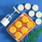 Stampo per Torta di Luna con 6 francobolli, Fiori Stampi Mooncake fai da te per biscotti da 50g, Fortunato stampo per torta di luna a pressione a mano, strumenti da forno per Torte, Mooncake