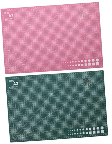 VILLCASE 2 Piezas almohadilla de corte a3 alfombra de costura de pvc almohadilla de grabado herramientas bricolaje escritura alfombrilla de costura duradera base de corte buril