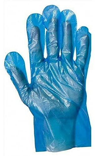 1000 Light Blue Disposable Polyethylene Plastic Gloves for Food handling, Cleaning, Cooking, Food Counters, Crafting, Hair Colouring, Sanitary, Multipurpose, Powder & Latex Free - One Size Fits Most