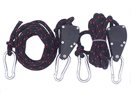 Kisangel Grandir lumière Cintre Grandir Bande Lumineuse Cordes tiges de câble cintres air Sling Lifting Straps hamecon Drop Shot Crochet de Corde de Levage Corde de Levage de Mode Black