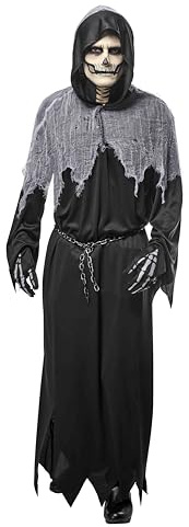 Rubie's Rubies Costume da boia per adulti, con cappuccio, guanti e catena, taglia unica per uomini e donne, con licenza ufficiale per Halloween, feste e Carnevale.