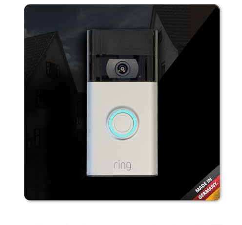 iSecur Az190 - Embellecedor para batería de anillo (2 Gen 3 Plus 4, 16 x 16 | Cartel de timbre acrílico para timbre de puerta con batería 2024, agujeros ocultos, estación de puerta robusta