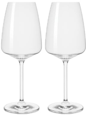 Schott Zwiesel Vespera Large Red Wine Glasses Set of 2 - Red Drinking Glasses 485ml, Tritan Crystal, Dishwasher Safe, Made in Germany