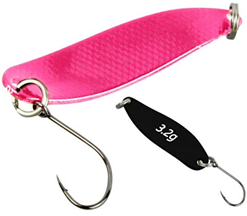 Fishing Tackle Max FTM Trout Spoon Forellenhammer 112 UV Rosa Schwarz 3,2 g 5200112 Forellenköder Ultra Light UL