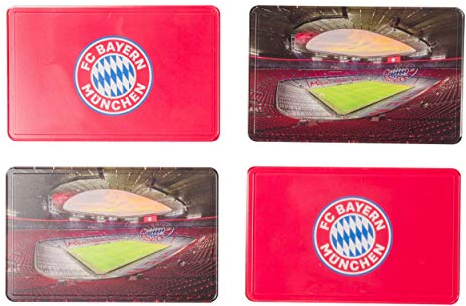 FC Bayern München Brotzeitbrett I Frühstücksbrettchen I Arena I Logo I 4er Set