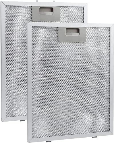 2 filtros de aceite para campana extractora de 335 x 275 mm