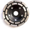 Muela Diamante Desbastadora de Hormigón 125mm. Disco Desbaste Hormigon, Granito, Piedra y Manpostería para Radial Pequeña. Discos Diamante Radial o Amoladora 125 Doble Fila. Muela Abrasiva de Copa.