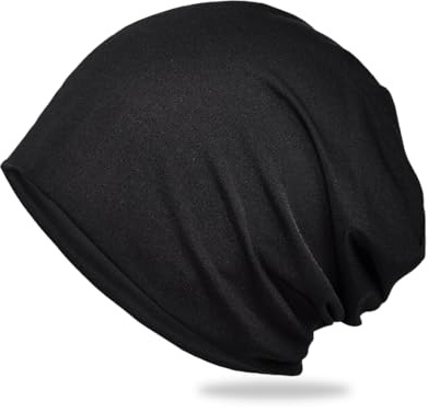 AFCJLTO 1 pcs Bonnet Confortable pour Homme et Femme, Bonnet Fin et Long, Style Slouch, en Coton Doux pour Les Cheveux crépus, Moyens et Lors de la chimiothérapie, pour Personnes atteintes de Cancer