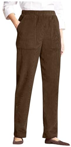 Pantaloni dritti da donna, pantaloni da tuta in tinta unita, pantaloni elasticizzati in corduroy da donna a vita alta, pantaloni a gamba larga da donna, pantaloni comodi e larghi da donna, pantaloni