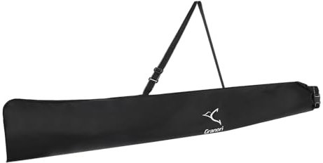 Granori Verstellbare Rolltop Skitasche mit Tragegurt für Ski Aller gängigen Größen (variabel einstellbar bis 195 cm Länge)