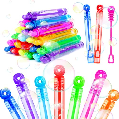 SULOLI 24pcs Rose Bulles de Savon Mini Tubes de Bulles de Savon