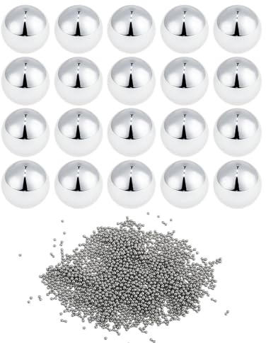 A ABSOPRO 1500 Pezzi G100 Sfere Acciaio Inox per Cuscinetti Sfera di precisione Color Argento 0.7mm