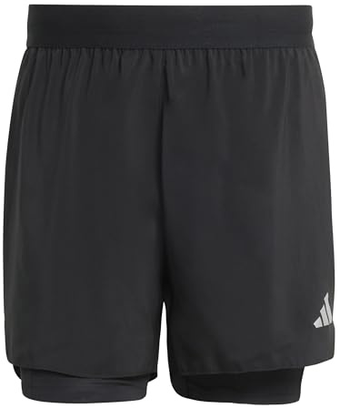 adidas Men's adi365 Running Essentials 2in1 Shorts, Black, L