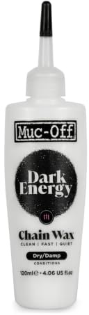 Muc-Off Dark Energy Bicycle Chain Wax, 120ml | Bike Chain Lube for Road, Gravel & MTB Bikes, Dry and Damp Condition Drivetrain Lubricant, PFAS & PTFE Free