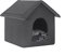 EUGAD Hundehöhle kleine Hunde, Katzenhöhle große Katzen 52x46x52cm M, Hundehaus drinnen indoor, Hundehütte Stoff, Katzenhaus winterfest, Kuschelhöhle , Schlafhaus Haustierhaus zuhause, Grau 0012GD
