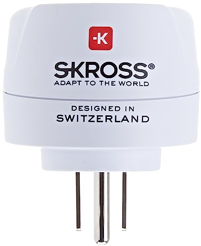 SKROSS Country Adapter Europe to USA: Reiseadapter für Reisen aus Europa in Länder, die den amerikanischen Standard verwenden, Weiß