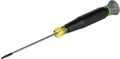 Klein Tools 6303 Mini Precision Screwdriver, T6H TORX Tamperproof Tool with Cushion-Grip Handle and Color Coded Rings, 3-Inch Shank