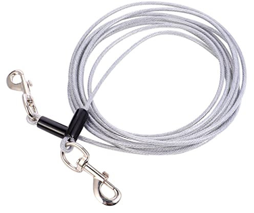 Housoutil 1stück Verlängerte Hundeleine Aus Edelstahl Mit Doppelschnalle Praktische Trainingsleine Für Outdoor-aktivitäten Hochwertige Zugleine Für Hunde