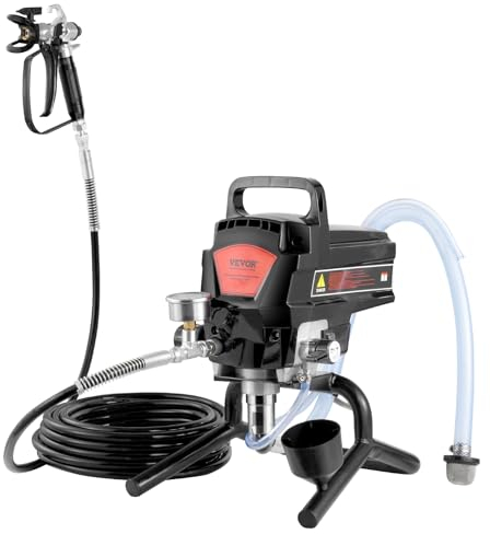 VEVOR Système de Peinture par Pulvérisation 950 W 3000 PSI Pulvérisateur sans Air Portable 2 L/Min Pistolet de Peinture avec Tuyau 15 m pour Peinture Intérieure Extérieure Fournitures Clôtures Maison