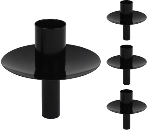 CREECHWA Portacandele per bottiglie 4 pezzi, portacandele per normale candela da 25 mm, portacandele rustico