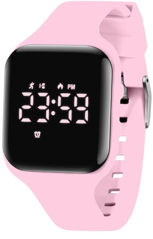 aswan watch Digital Watch Kids Girls Boys with Pedometer, Alarm Clock, Stopwatch Light Date Sports Wrist Watch without App and Mobile Phone with Silicone Wristband