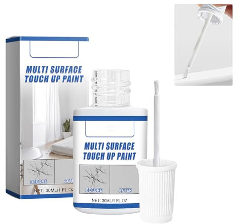 Benaewa white enamel touch up paint, fast drying bath enamel paint for repairing kitchen,bathroom cracks and scratch (30ml)