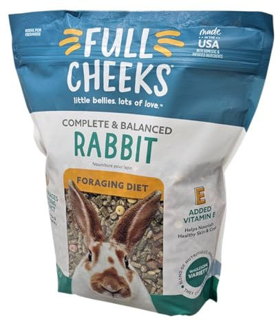 Full Cheeks Rabbit Foraging Diet Pellet Food, 4 Pounds